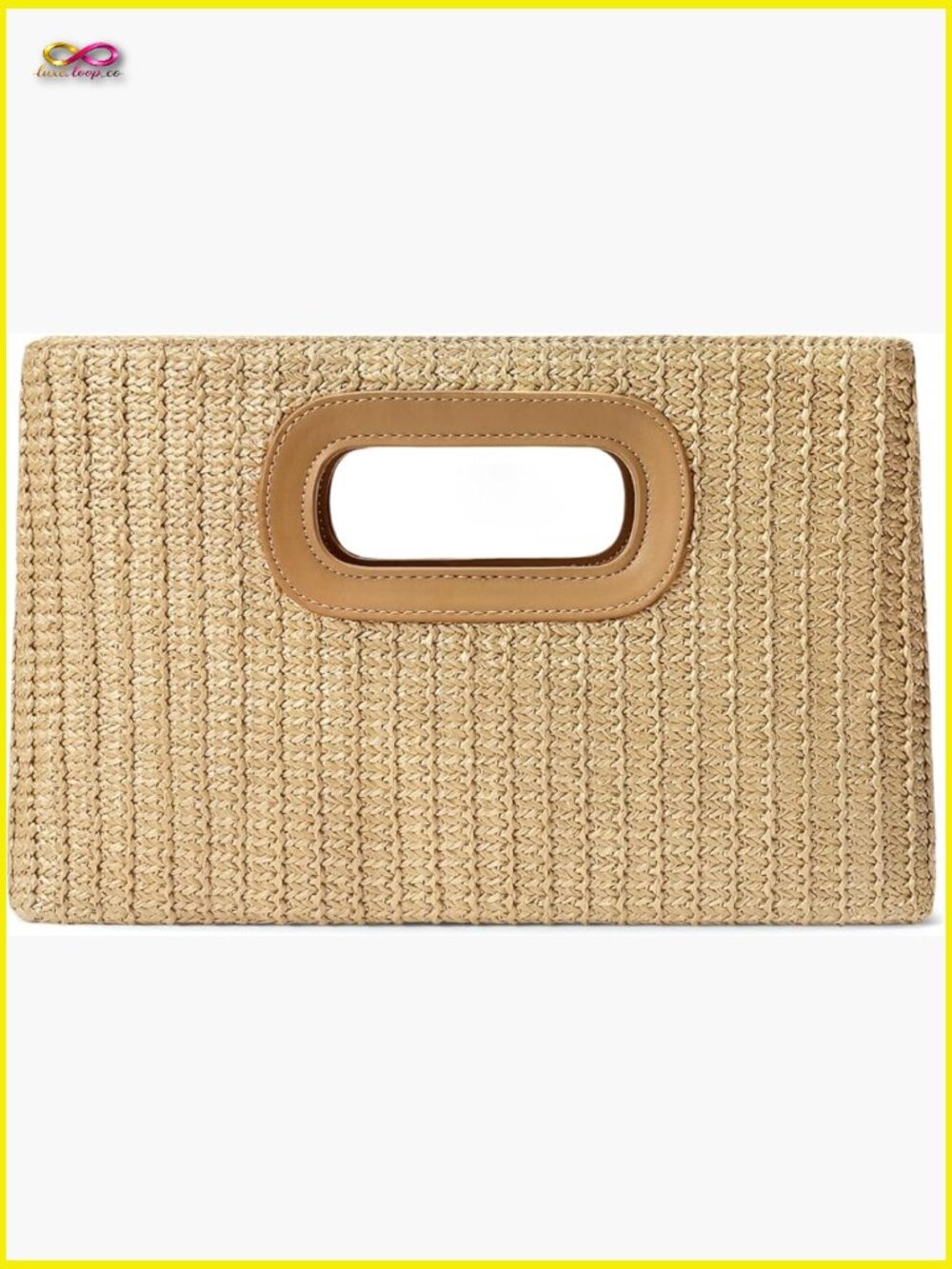 Straw Clutch Handbag Woven Boho Beach Purse Summer Evening Party Crossbody Bag